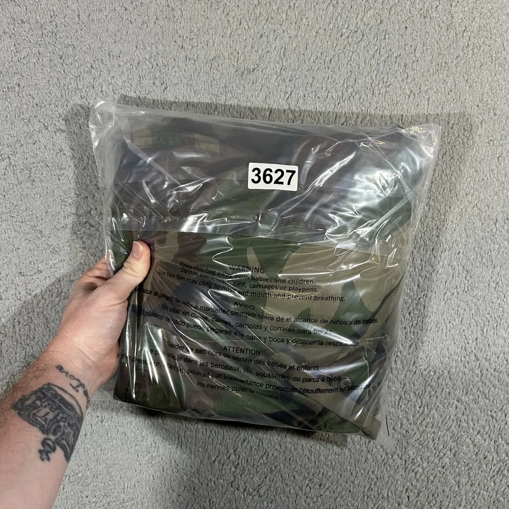 AWESOME WITH BORN Woodland Camo Cargo Pants Size 34 Military Combat #3627